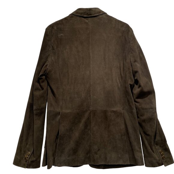 ETRO Super Soft Suede Goat Skin 2 Button Brown Blazer - Picture 2 of 7